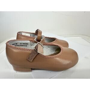 Pre-Owned Tap Shoes Revolution Style 808 10M Child Mary Jane Buckle Tan